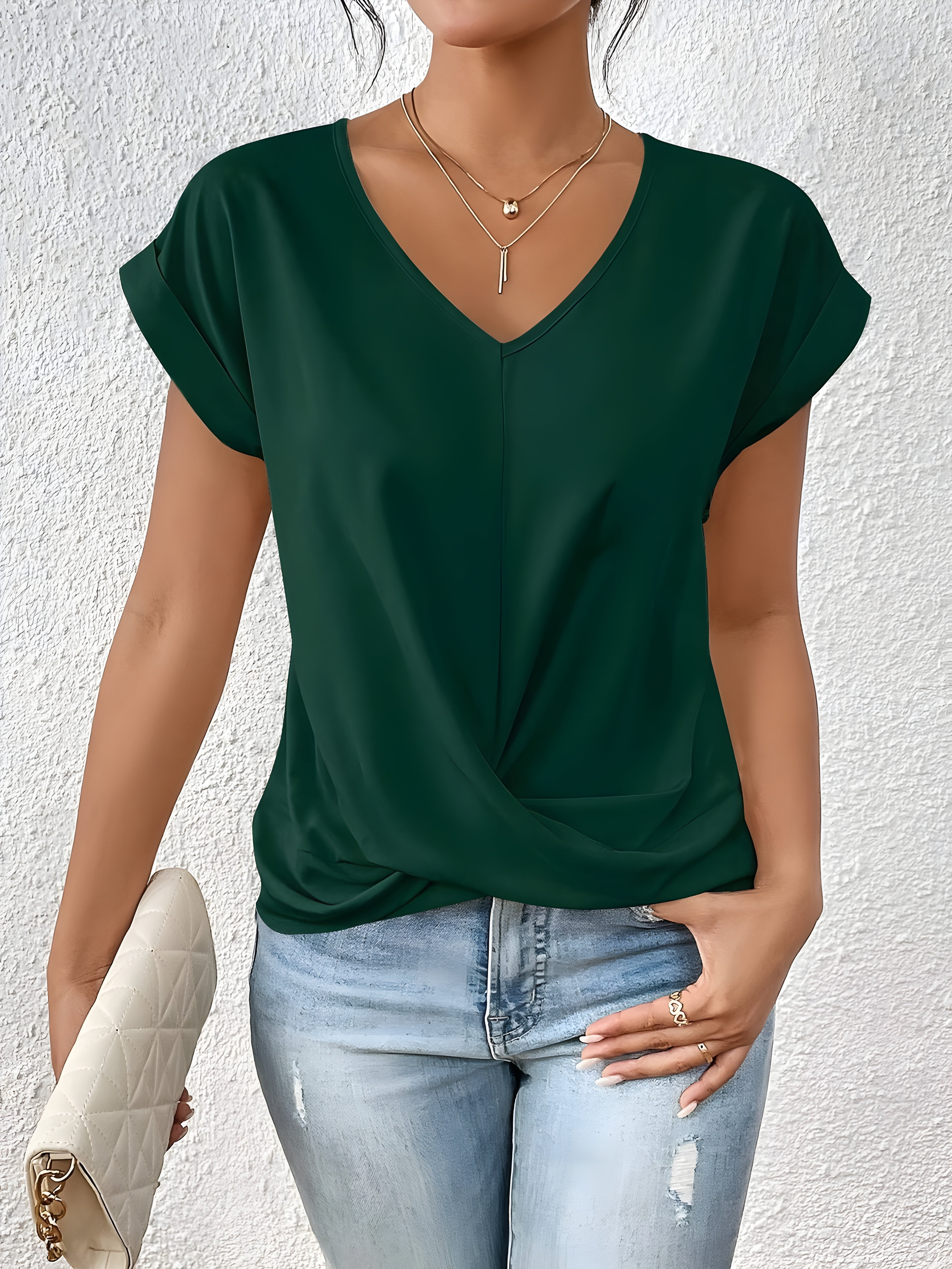 Joan™ | Casual T-shirt met V-hals