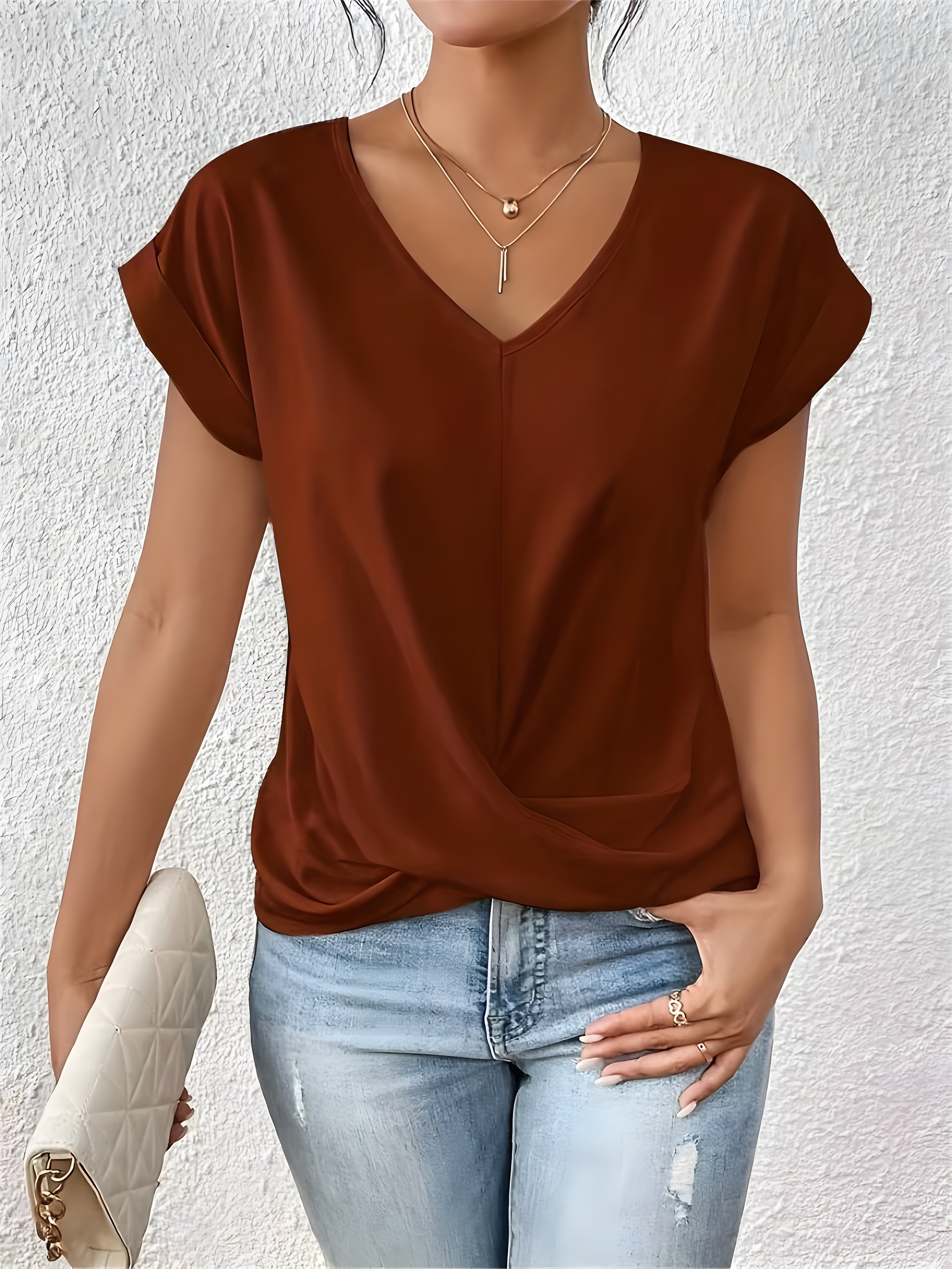 Joan™ | Casual T-shirt met V-hals