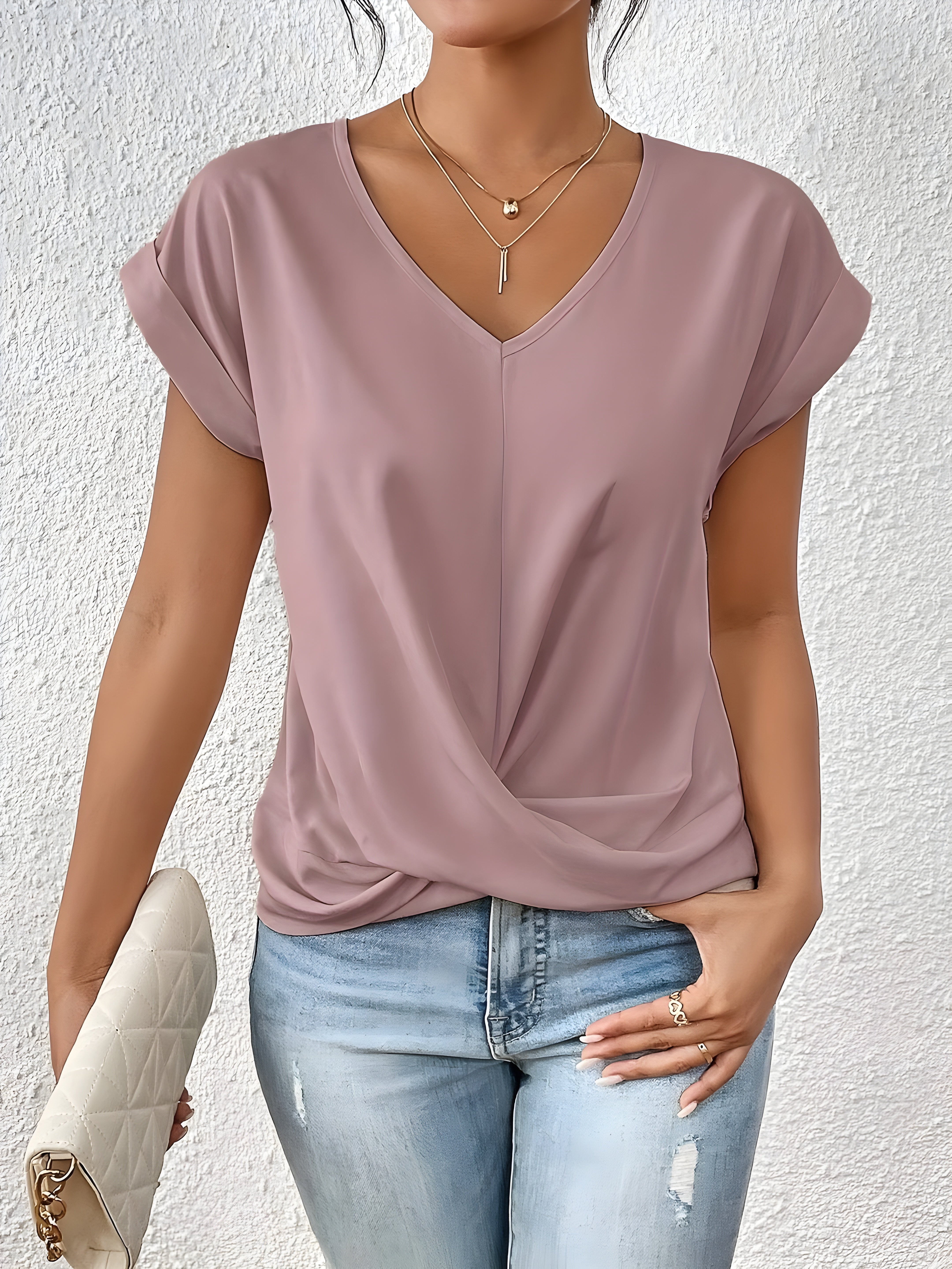 Joan™ | Casual T-shirt met V-hals