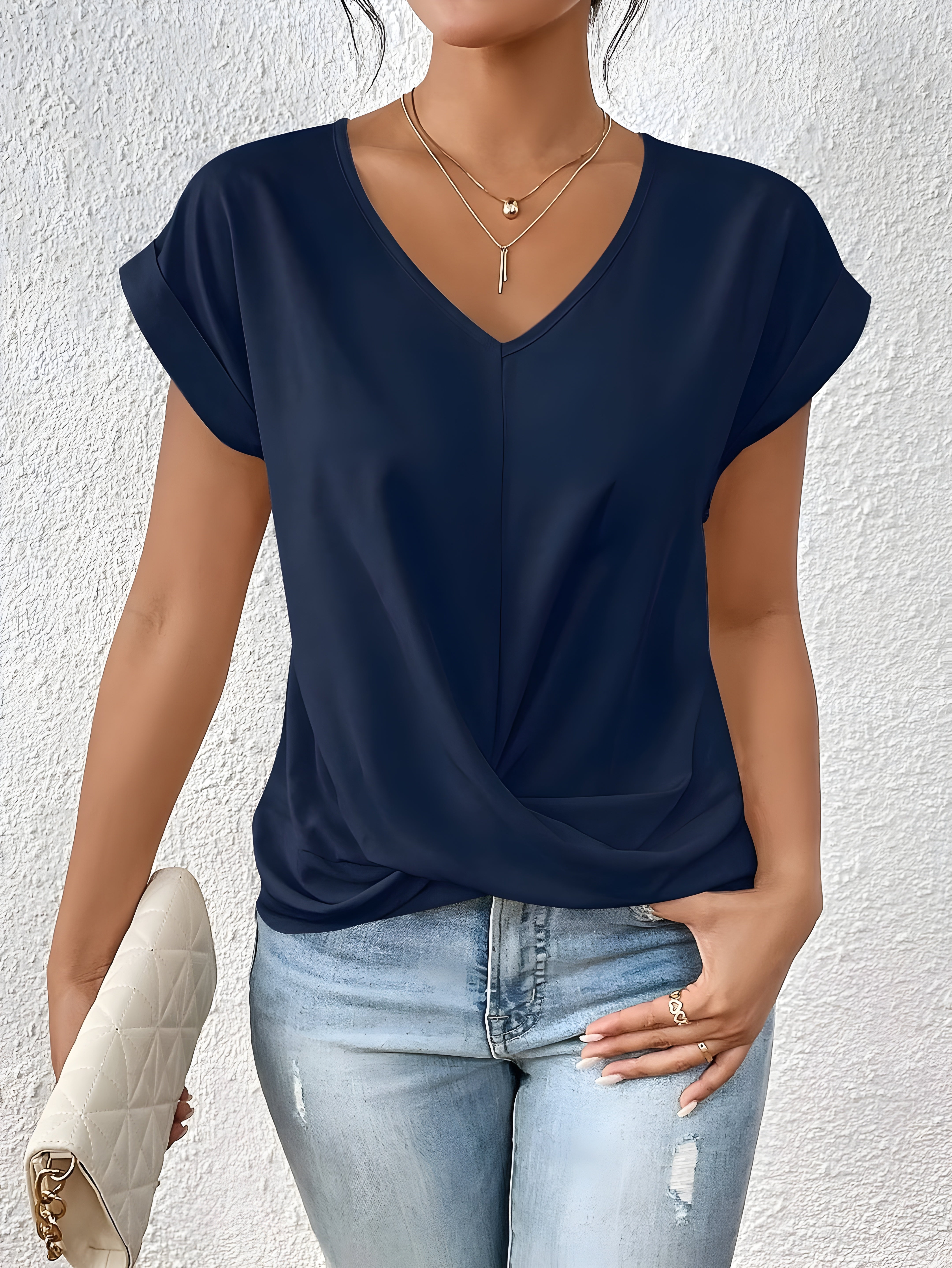 Joan™ | Casual T-shirt met V-hals