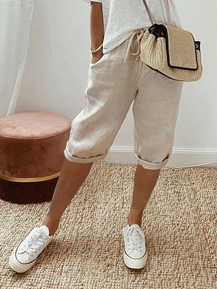 Taylor | Cotton Linen Ladies Shorts (1+1 FREE)